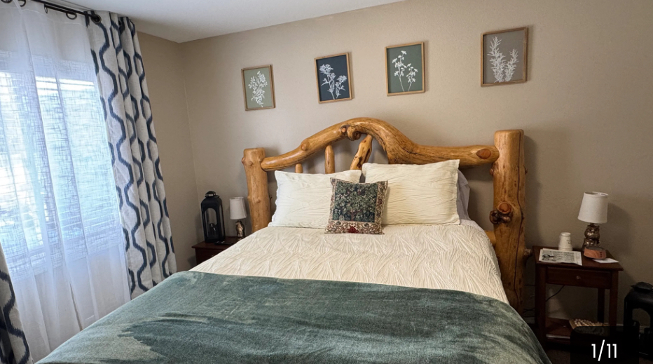 Heidi alpine queen room at LibraryInn, Lava Hot Springs Idaho